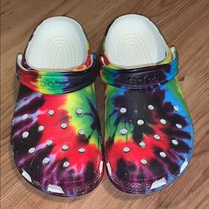 Tie dye crocs